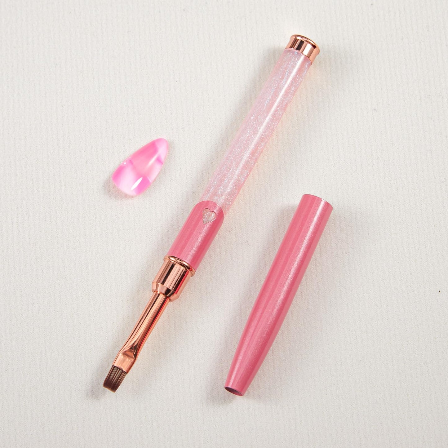 SILPECWEE Acrylic Nail Brush, Flat Nail Extension Brushes Builder Gel Nails Design Tools Pen Acrylic Powder Nail Art Brush Professional Manicure Pedicure