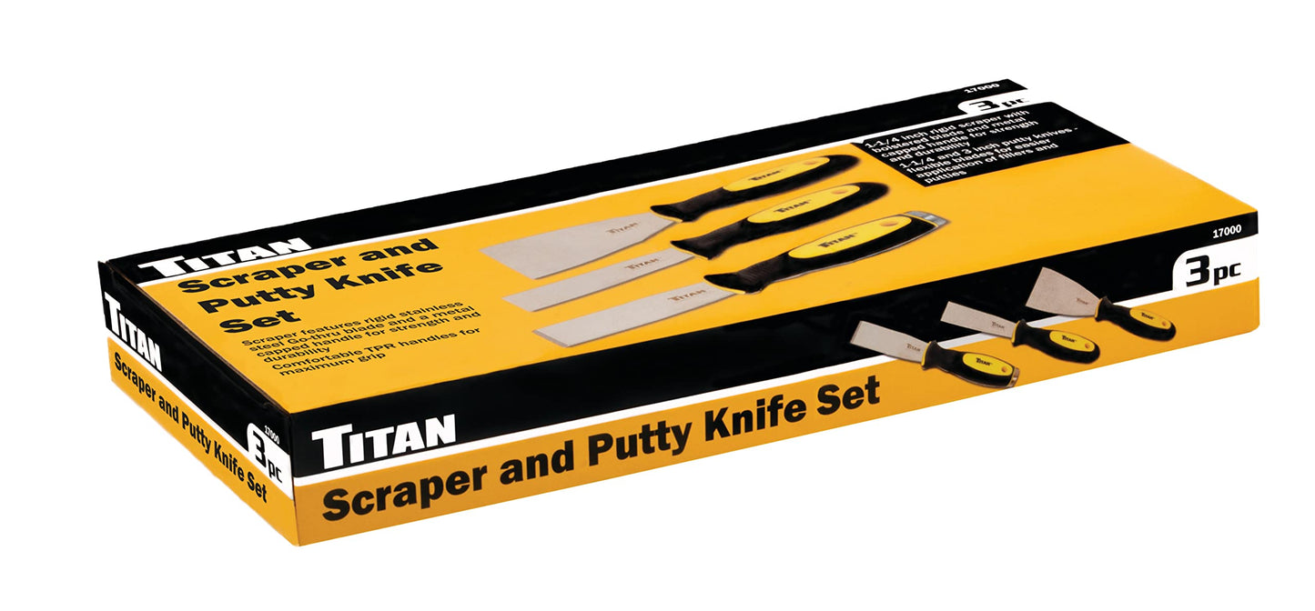 Titan 17000 Scraper and Putty Knife Set - 3 Piece