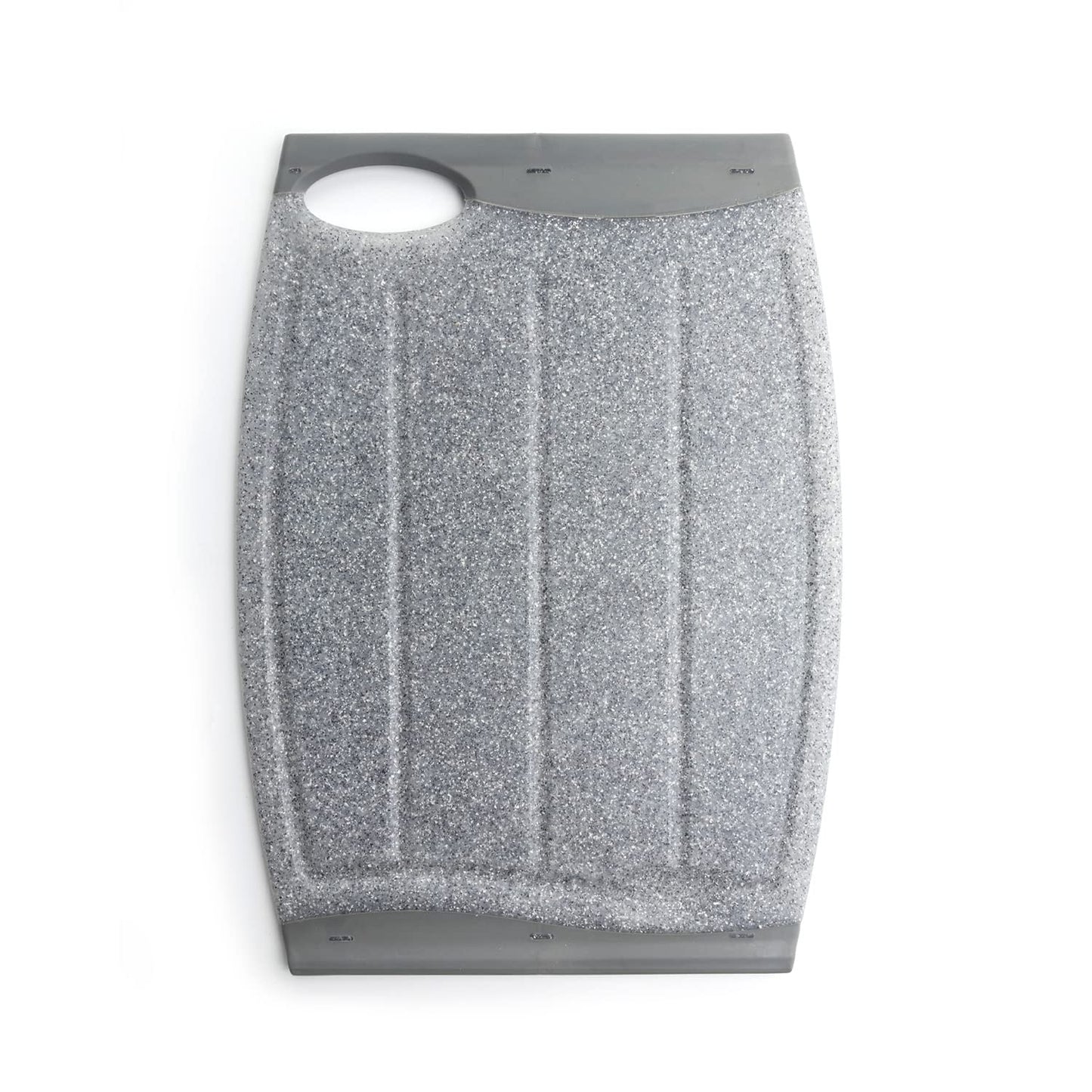 Extra Large Plastic Cutting Board, 16" Non-Slip Cutting Board for Meat, Thicker Kitchen Chopping Board, Unique Design with Multiple Juice Grooves! BPA Free, Dishwasher Safe, Easy Grip Handle (Grey)