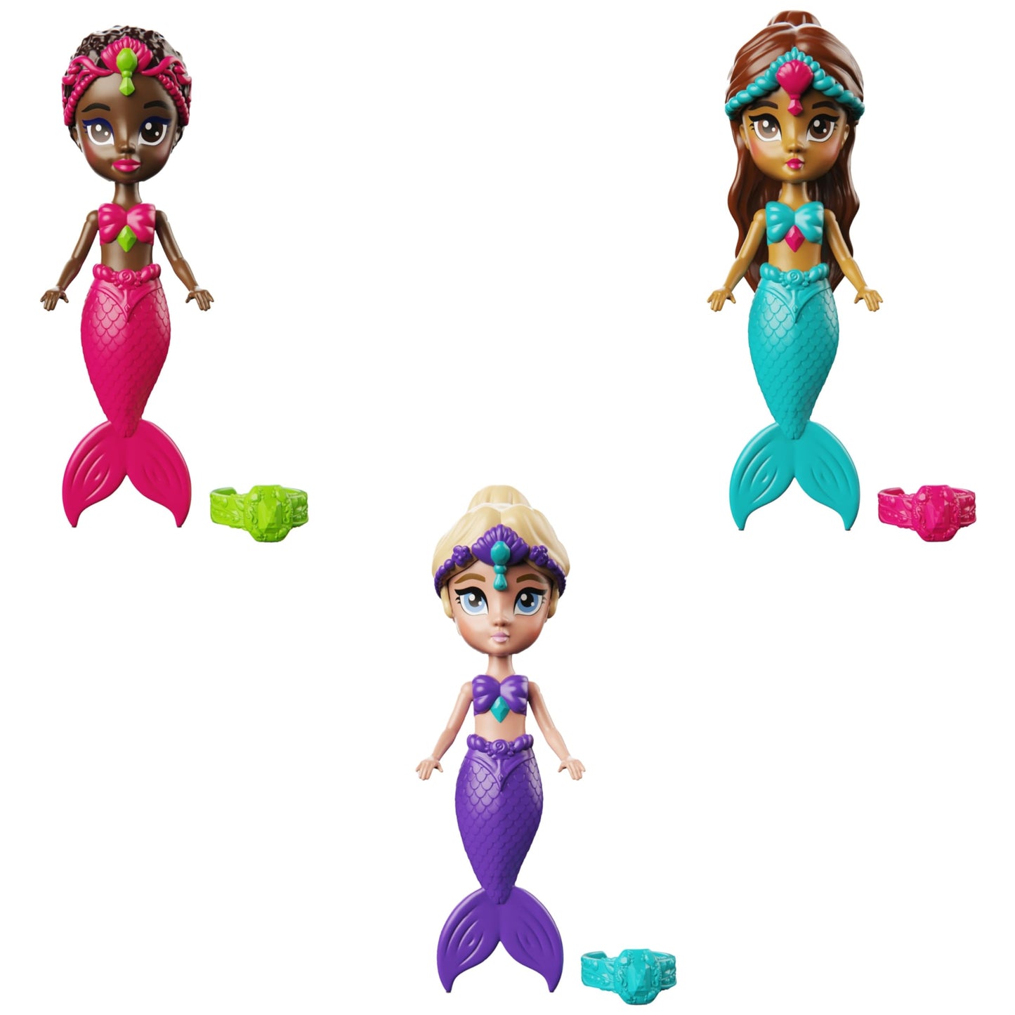 SwimWays Floating Mermaids Kids Swimming Pool Toys, Mermaid-Themed Floating Water Toys for Kids Aged 5 & Up, 3-Pack