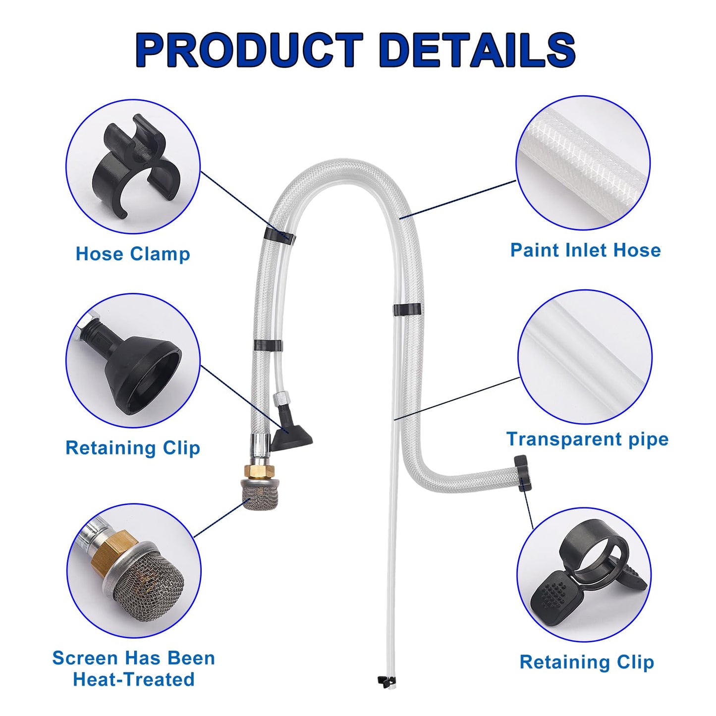 ZVJV Premium Suction Tube Kit for Graco Magnum Project Painter Plus X5 X7 ProX17 ProX19 Stand/Cart Airless Paint Sprayer