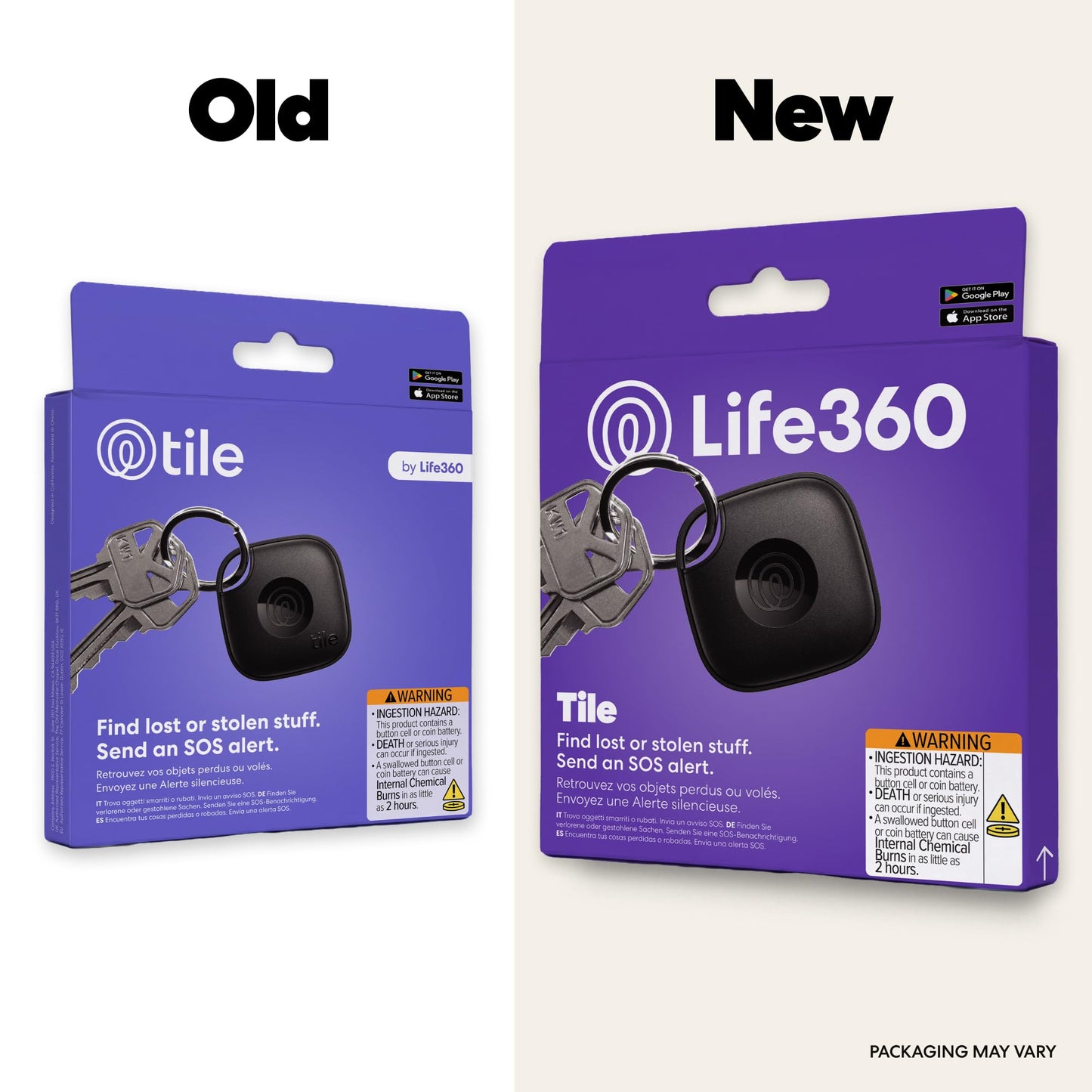 Life360 Tile - Bluetooth Tracker, Keys Finder and Item Locator for Keys, Bags and More. Phone Finder. Both iOS and Android Compatible. 1-Pack (Black)