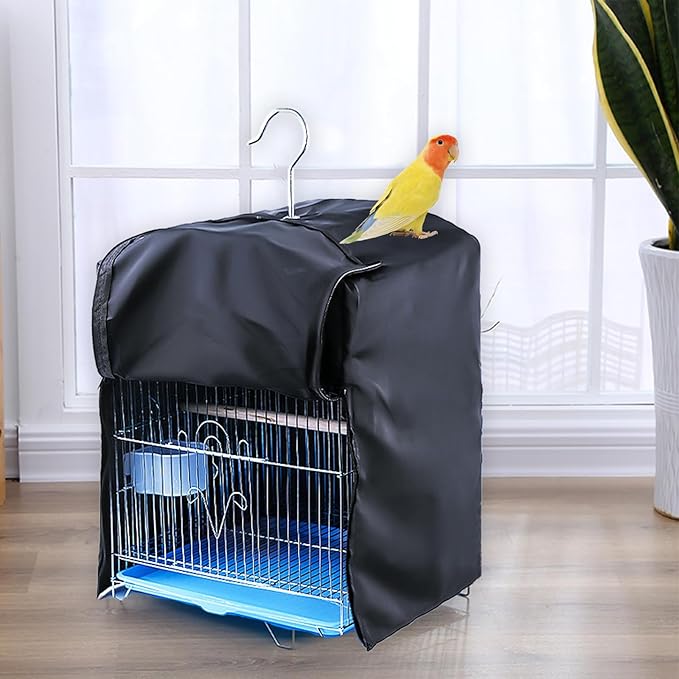 Wzttdm Bird Cage Cover for Night, Bird Cage Cover Shield, Black-Out Birdcage Cover, Good Night Windproof Light-Proof Cage Accessories for Parakeets Lovebirds Parrot (Only Covers)