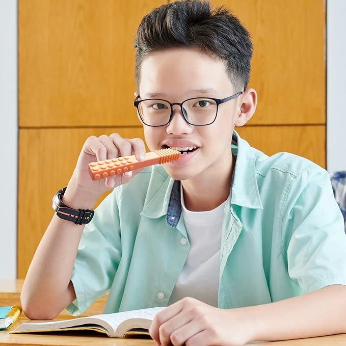 Sensory Chew Stick Toys (5 Pack) - Designed for ADHD, Autism, SPD, Oral Motor Stimulation, Special Needs - Extra Tough Sensory Oral Motor Chew Tool for Mild Chewer (Soft - Mild Chewer)