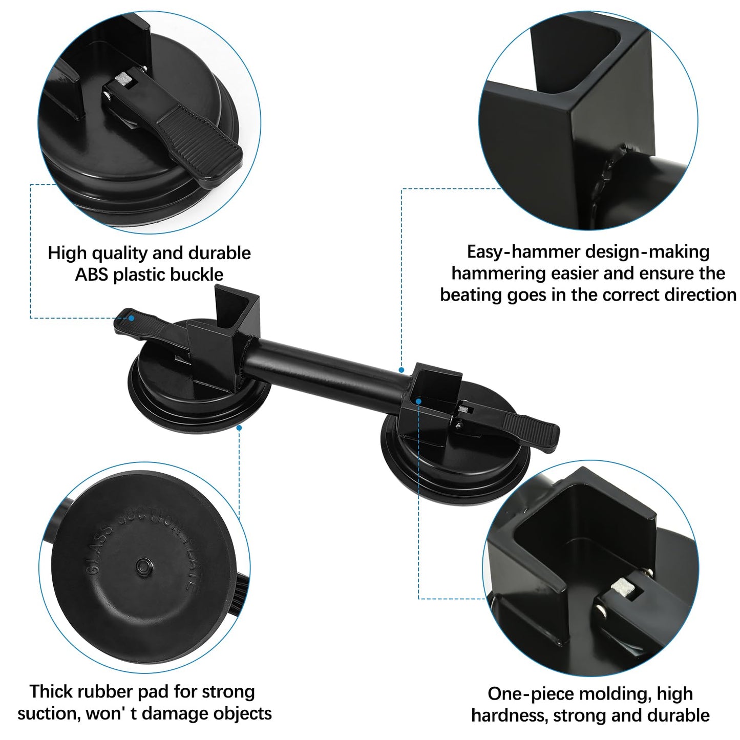 New Floor Gap Fixer Tool Includes Enhanced Suction Cup with Hammer Target & Rubber Mallet for Laminate Floor Gap Repair