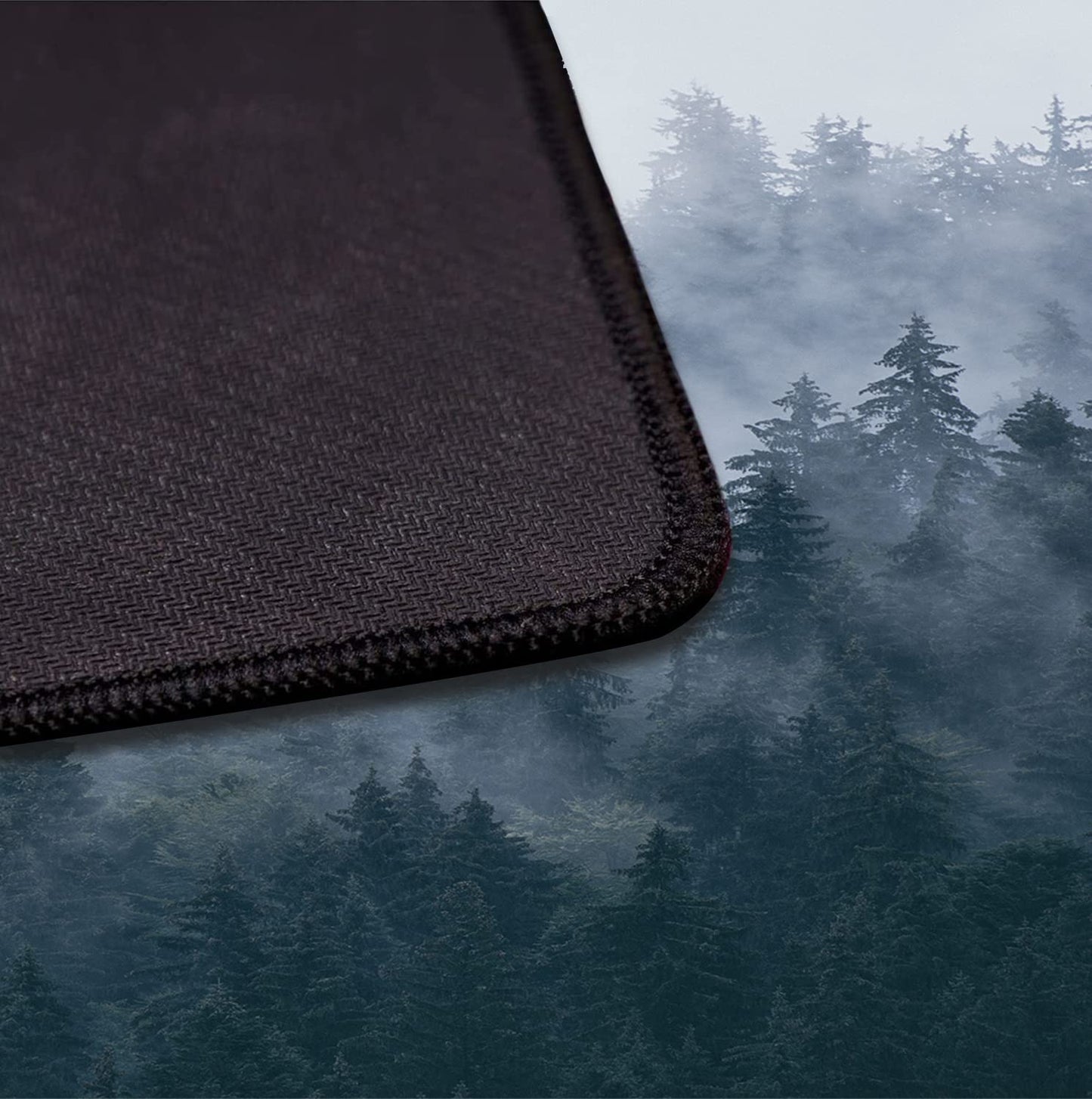 Large Extended Gaming Mouse Pad with Stitched Edges, Non-Slip Waterproof Rubber Base Mouse Pad for Office, Computer, Keyboard, Laptop and Home Desk Pad 35.4 x 15.7 x 0.12 Inch (Grey Forest)
