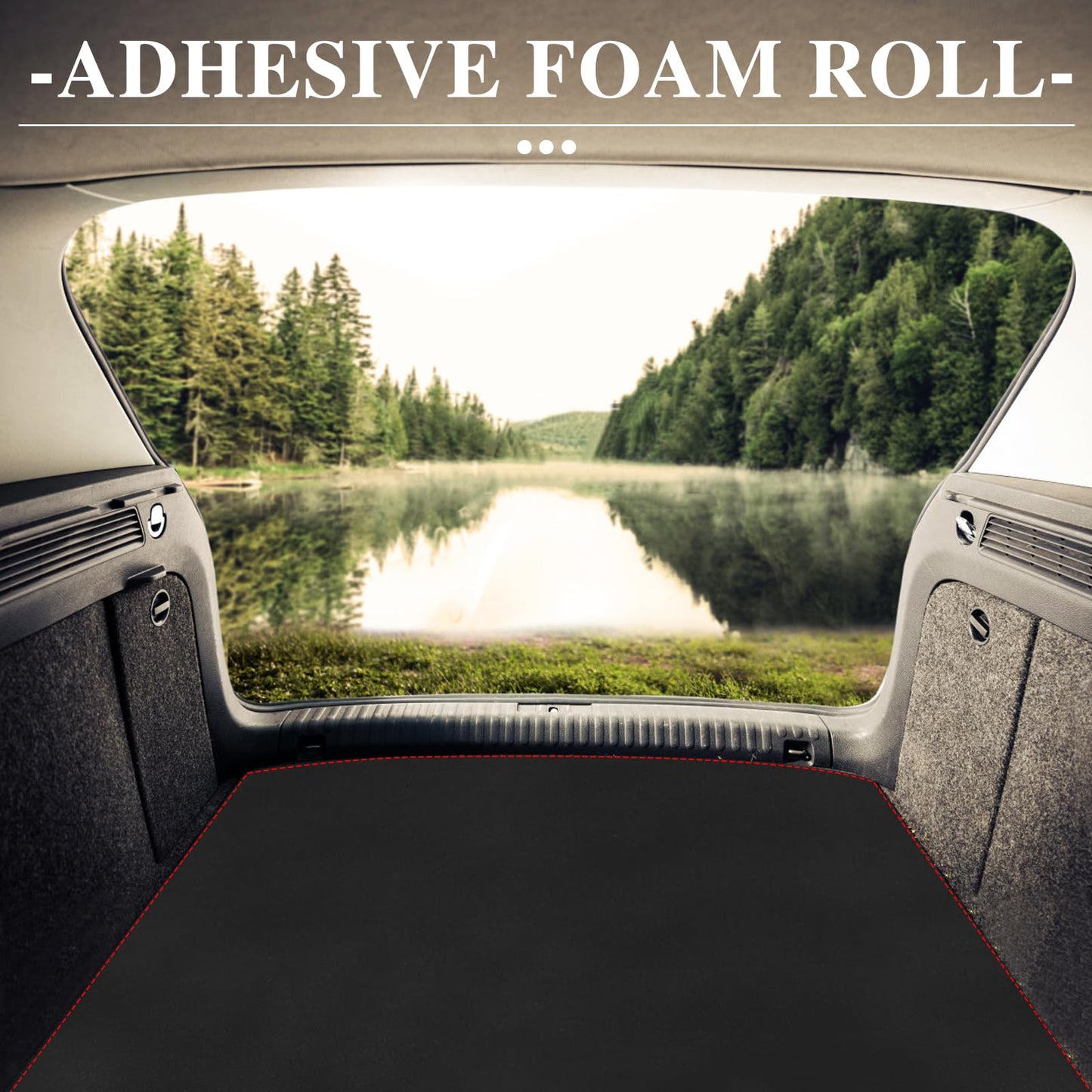 Adhesive Foam Padding Roll Closed Cell Sponge Neoprene Insulation Board Foam Sheet Pad with Sticky Back for Anti Vibration, Anti-Slip, DIY Crafts, Gaskets, Cosplay, Costume (Black, 12x59x1/4 Inches)