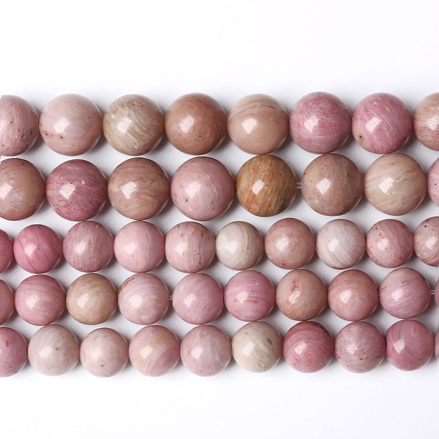 60PCS 6mm AAA Natural Pink Rhodochrosite Beads Stone Round Loose Beads for Jewelry Making DIY Bracelet Necklace 15 Inch,Energy Stone Healing Power (6mm, Rhodochrosite)