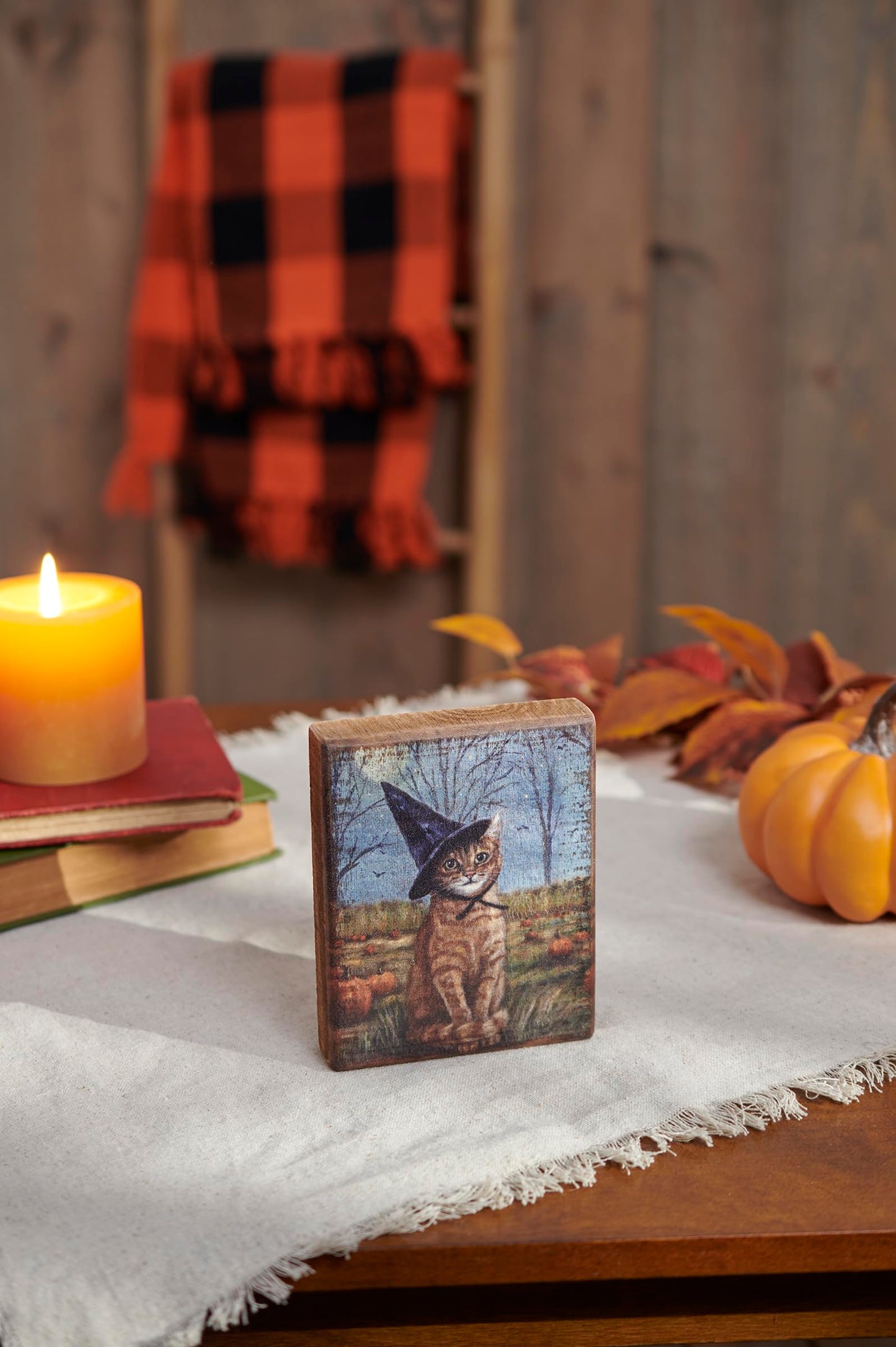 Primitives by Kathy Home Décor Block Sign - Cat As A Witch