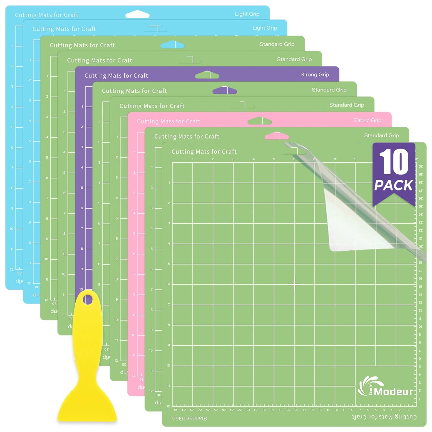 IModeur 10 Pack Cutting Mats -12"x12" Cutting Mats for Cutting machine Accessories - Mats for Explore Air 2/ Maker 2/3