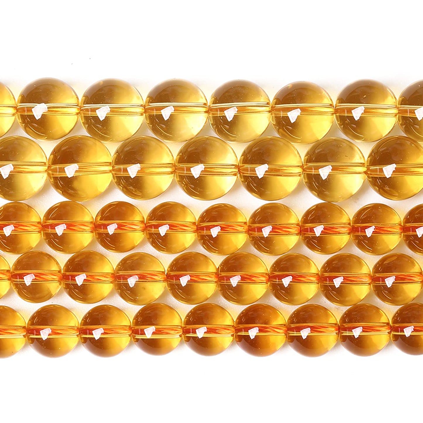 6MM 60PCS Natural Crystal Stone Clean Citrine 3A Grade Loose Beads for Jewelry Making DIY Bracelet