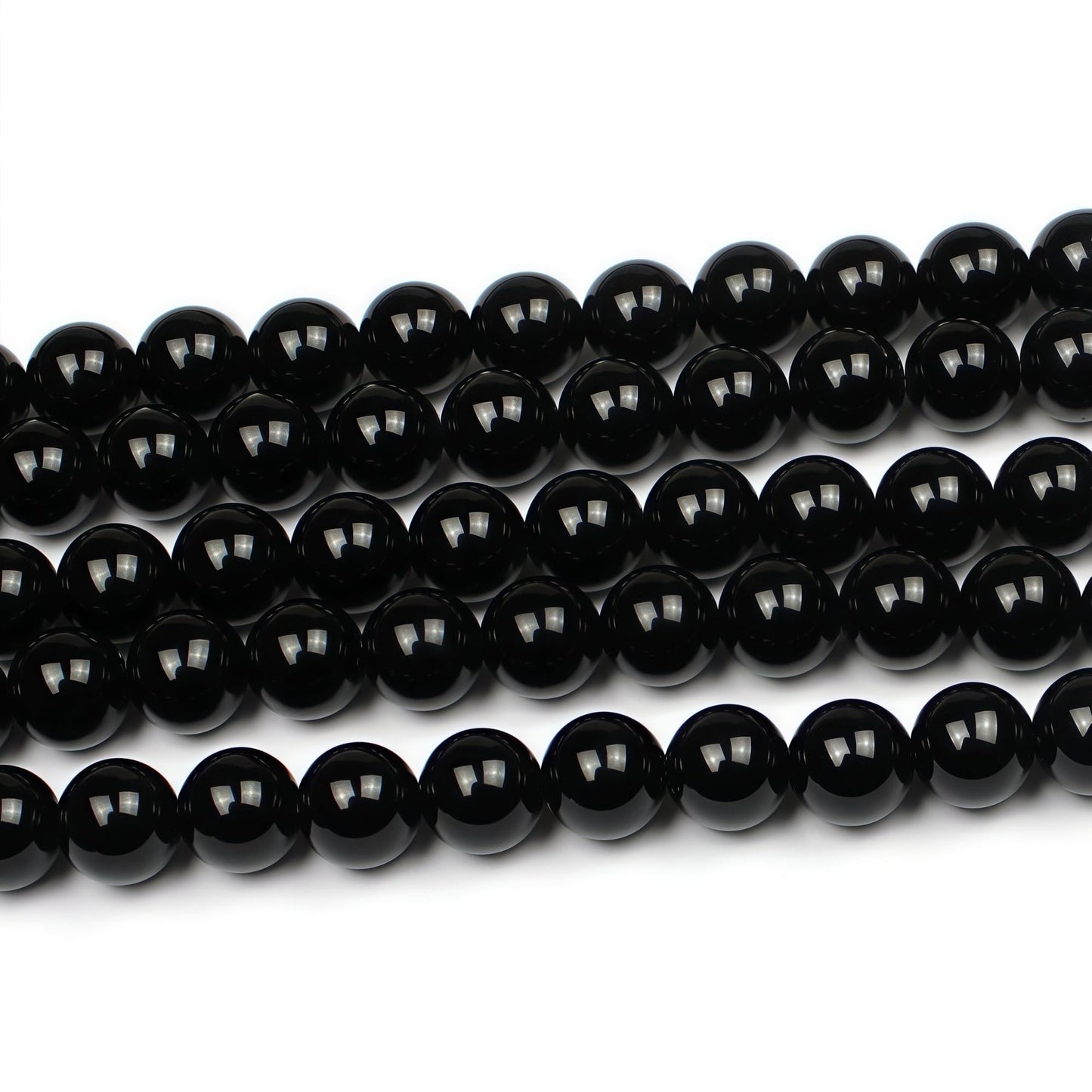MJDCB Natural Stone Bead Black Onyx Gemstone Loose Beads for Jewelry Making Bracelet Necklace 6mm