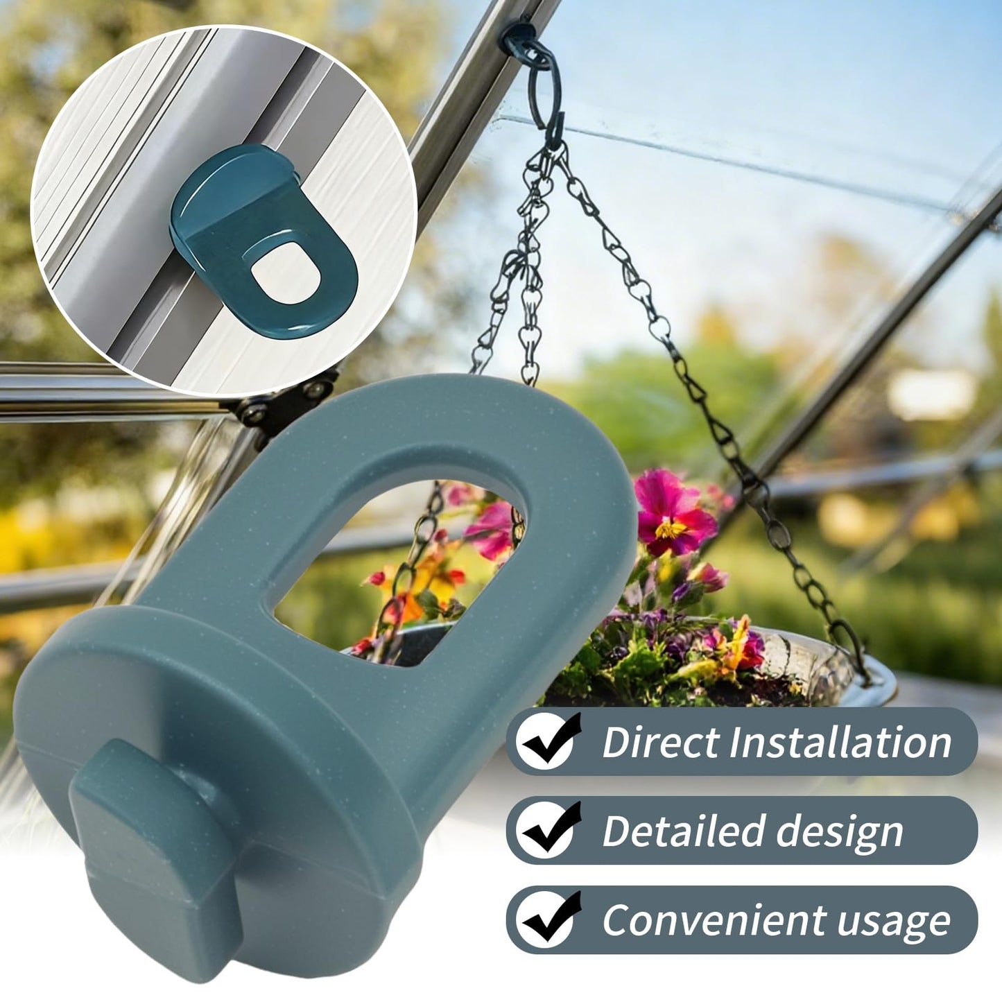 Saihisday 150Pcs Greenhouse Hooks Hanger Kit - Twist Clips for Aluminium Greenhouse Insulation