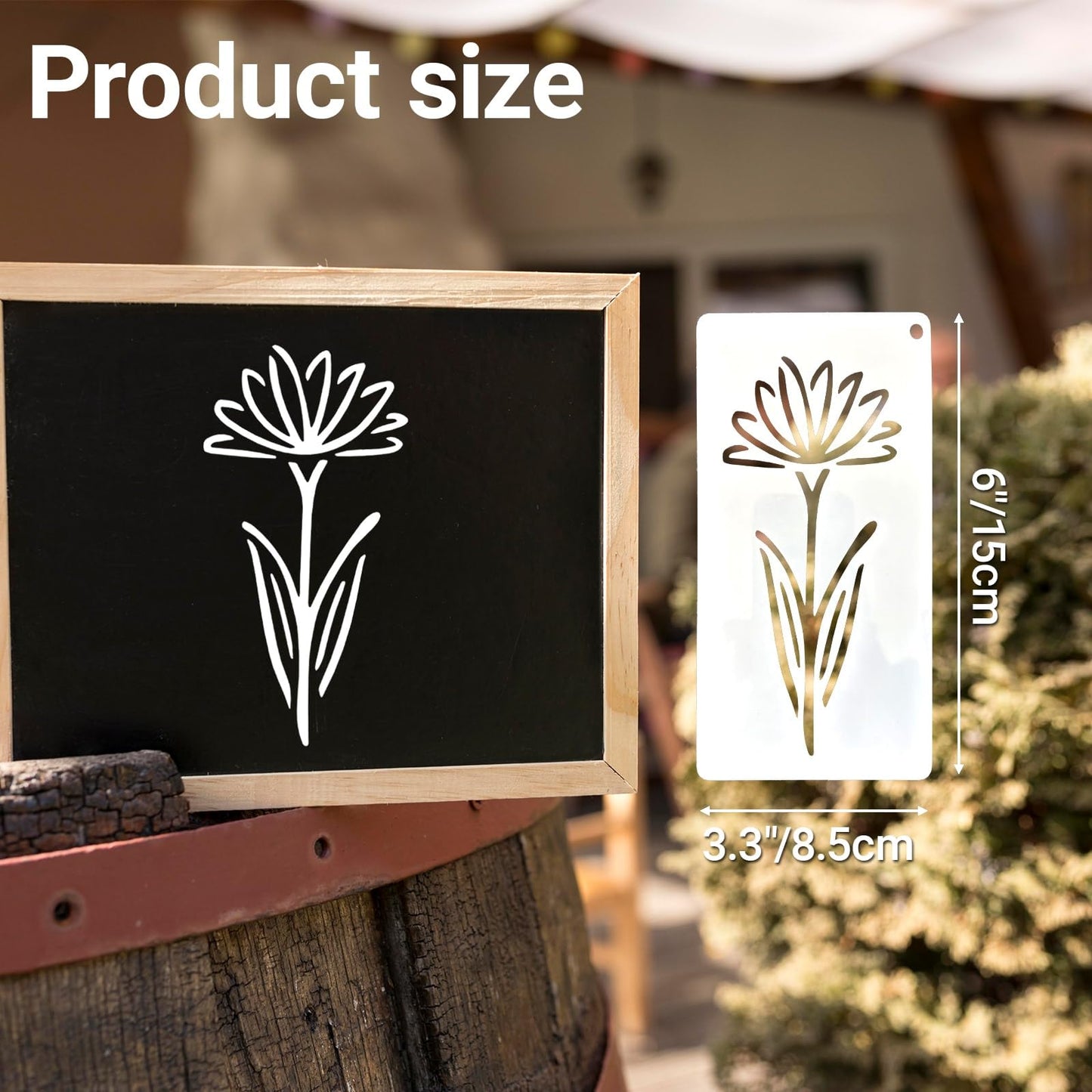 50PCS Flower Stencils for Painting, Small Botanical Stencils for Crafts Reusable, Plastic Drawing Templates for Painting on Wood, Wall, Card, Scrapbooking
