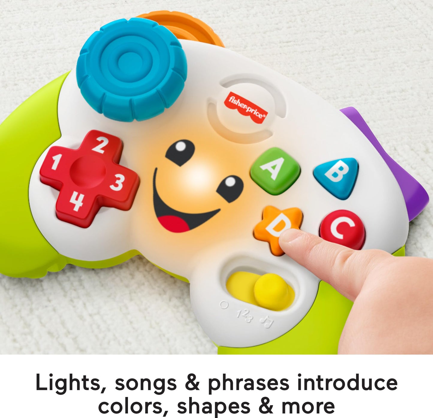 Fisher-Price Baby & Toddler Toy Laugh & Learn Game Controller, Green, Musical Learning Activity for Pretend Play Infants Ages 6+ Months
