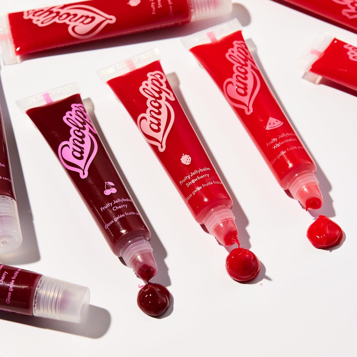 Lanolips Fruity Jellybalm - Tinted Lip Balm to Deepen, Brighten & Enhance - Moisturizing Lanolin Lip Balm & Jelly Lip Gloss - Everyday Lip Makeup - Strawberry (10g / 0.35oz)