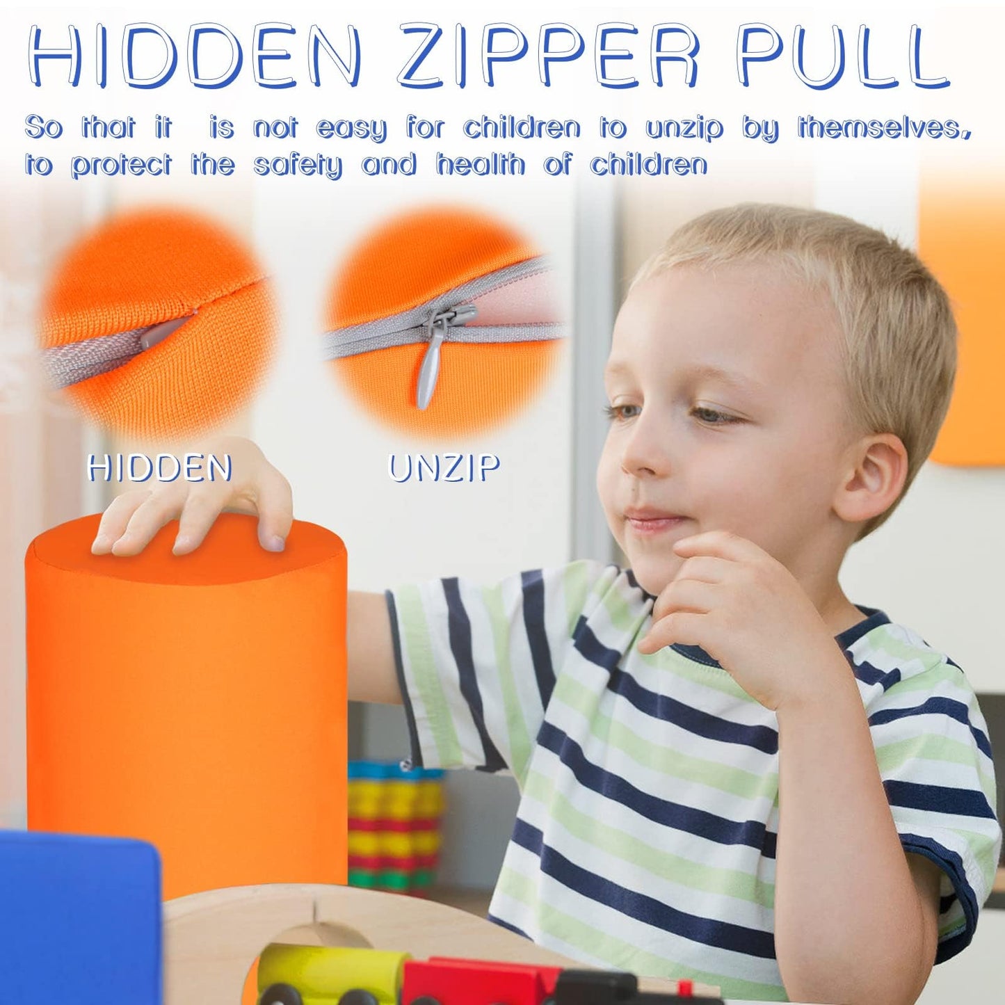 UHAPPYEE Toddler Foam Building Blocks, 12 PCS + 4 Kinds of Shapes Colourful Stacking Block Sets for Kids, Soft Foam Building Blocks Throwing Toys