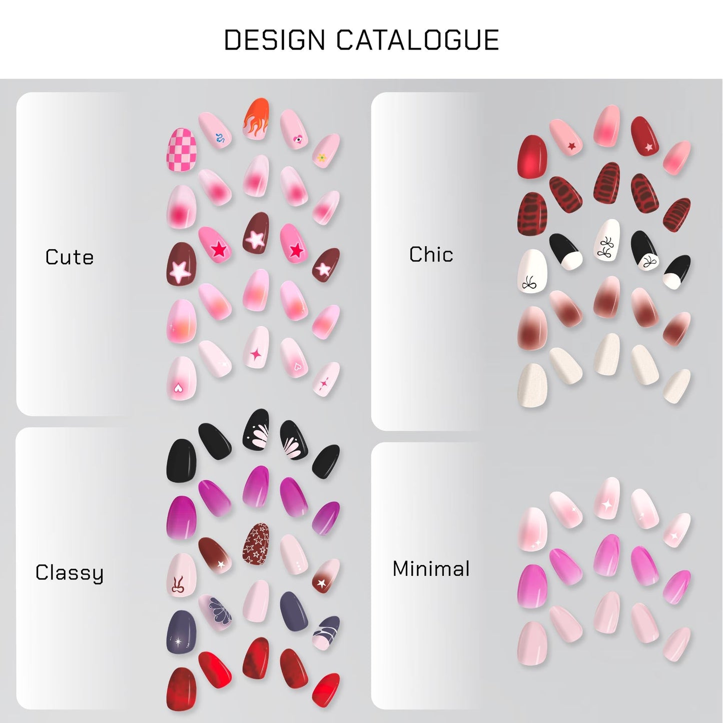 Kijibae Semi Cured Gel Polish Strips | 24pc UV LED Required Wraps | Gift Peel and Stick Nails | Coquette DIY Home Manicure | Press On Alternative (Star Girl)