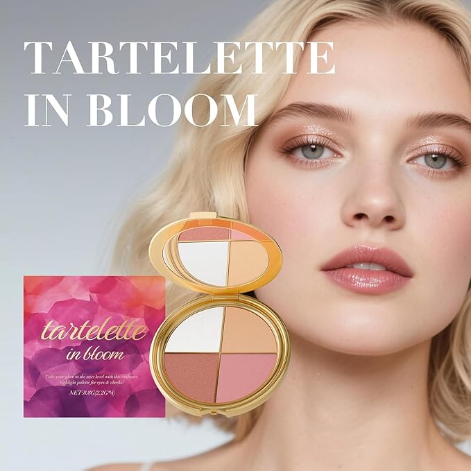 Eye & Cheek Palette- Eyeshadow and Highlighter Makeup, Highlighting Eye & Cheek Palette, Makeup Palettes Contour Kit, 4-in-1 Highlight ShadesMakeup, Defining the Face