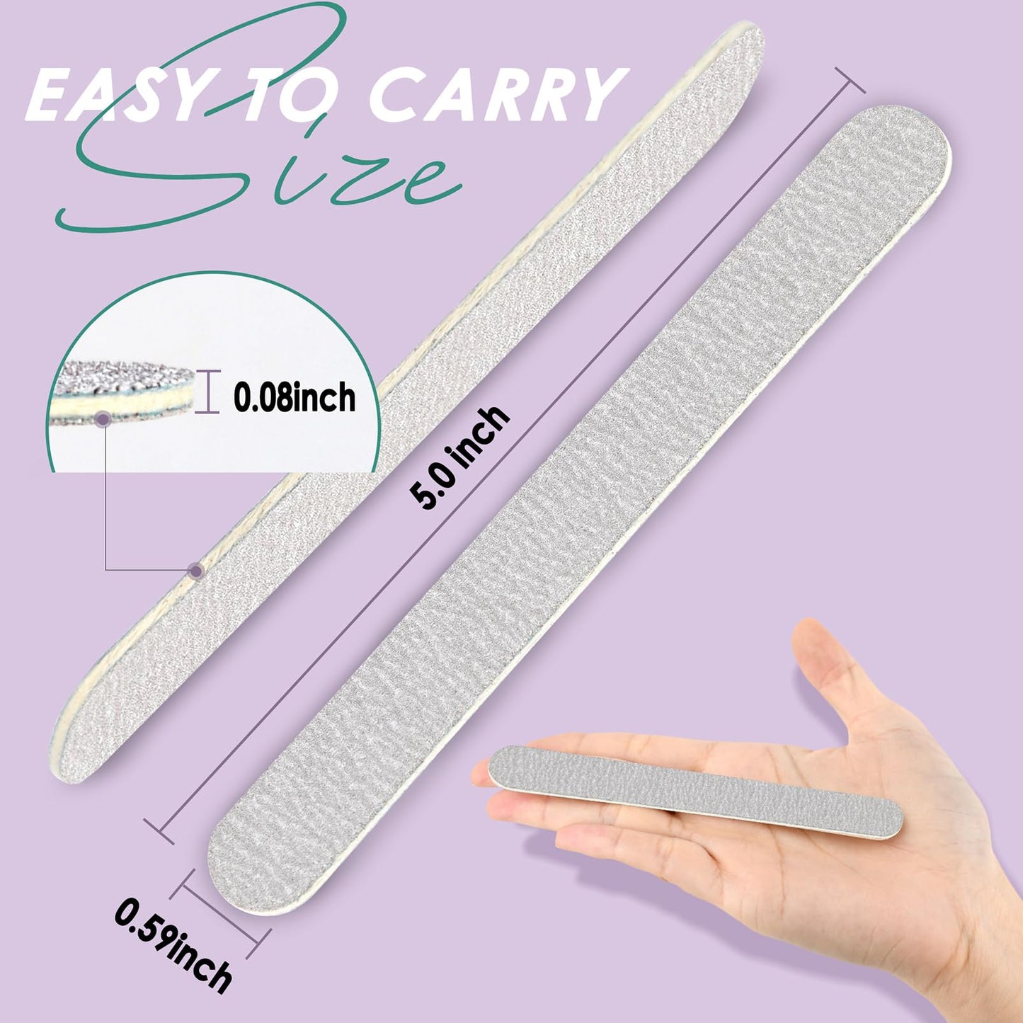 Professional Disposable Zebra Nail Files 100/180 Grit 5" Double Sided Emery Board Manicure Pedicure Tools 100Pcs