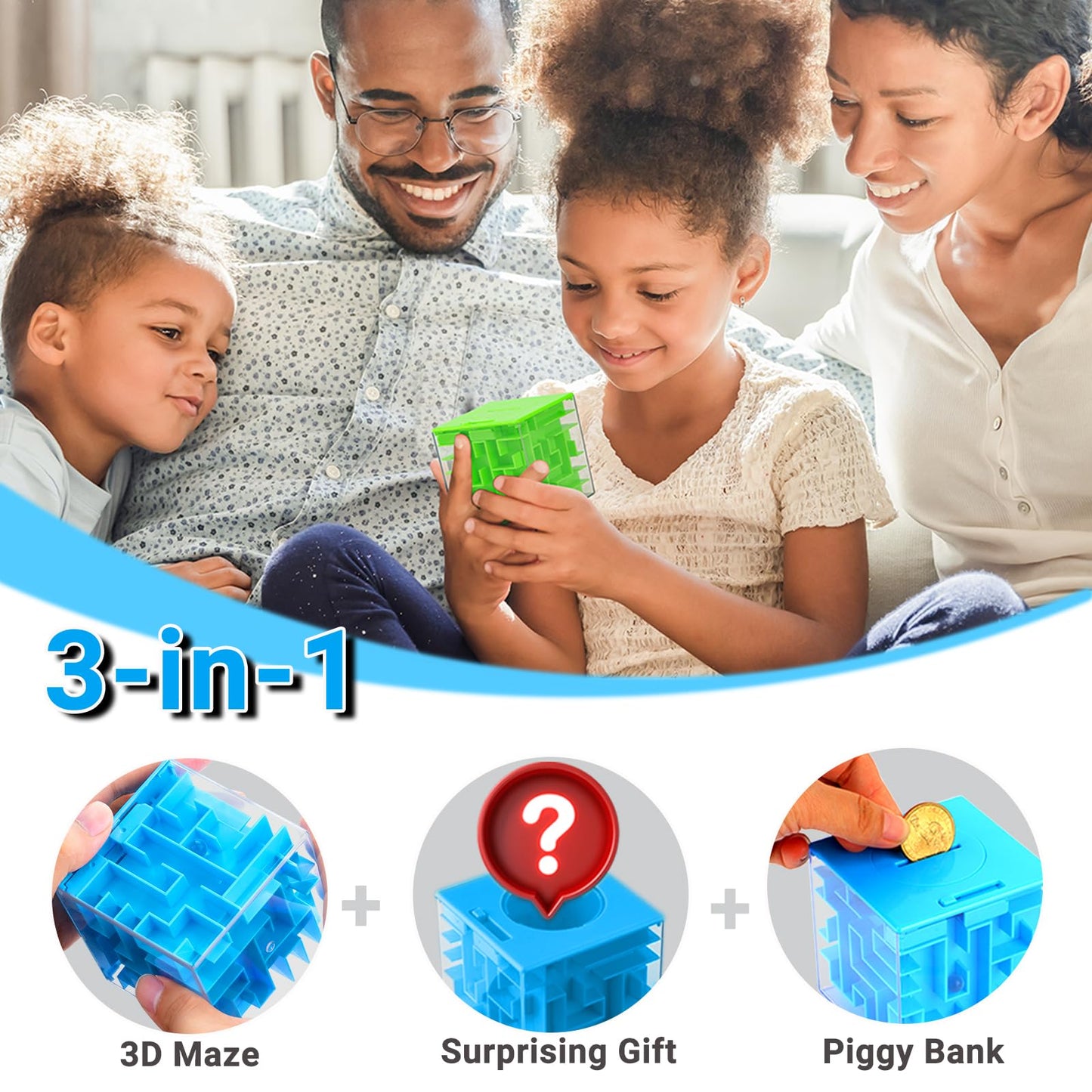 iKeelo 4 Pack Money Maze Puzzle Box - Makes Cash Gift Giving More Fun, STEM Gifts and Brain Teasers for Kids and Teens