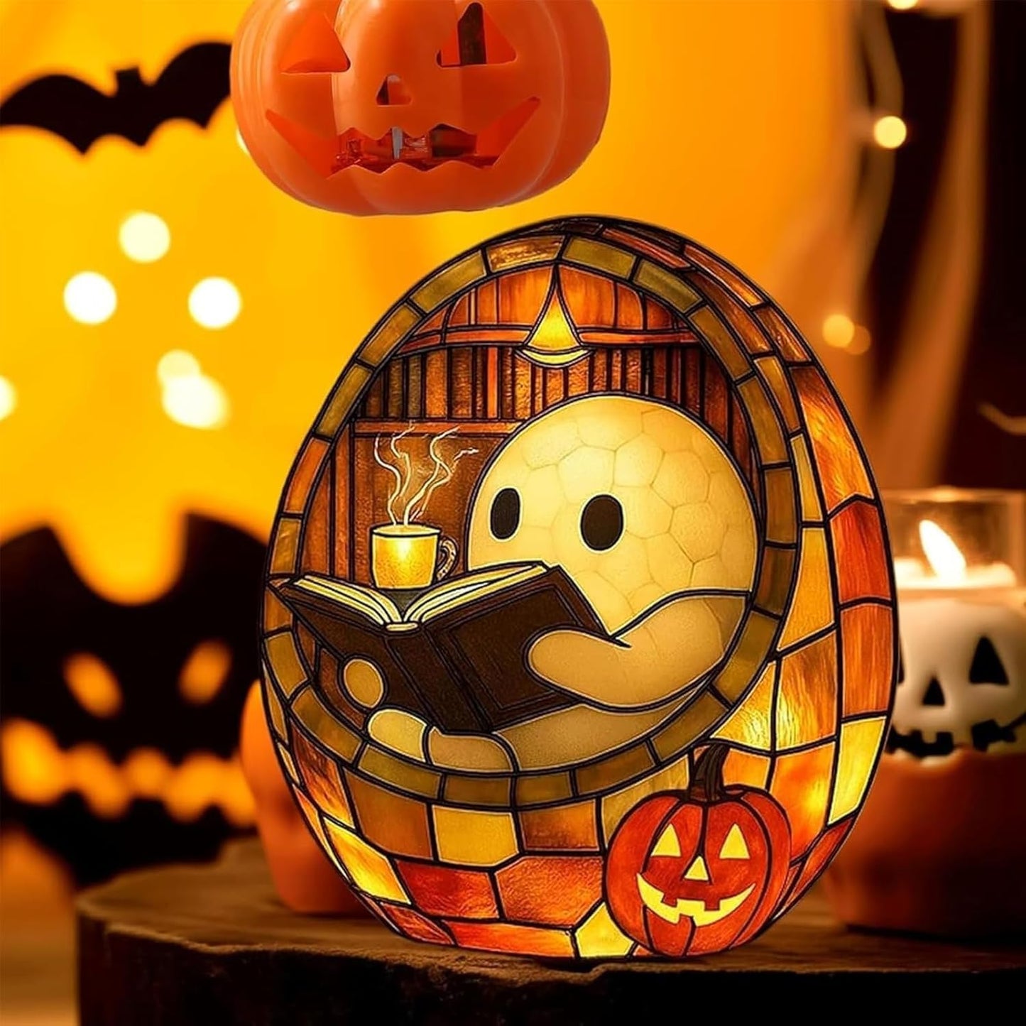 Ghost Bubble Bath Lamp, Bathtub Ghost Night Lights for Christmas&Halloween Decor, Reading Books Nightlight, LED Night Light for Bathroom Decor, Ghost-Themed Bathtub Lamp for Halloween&Xmas Party(2pcs)