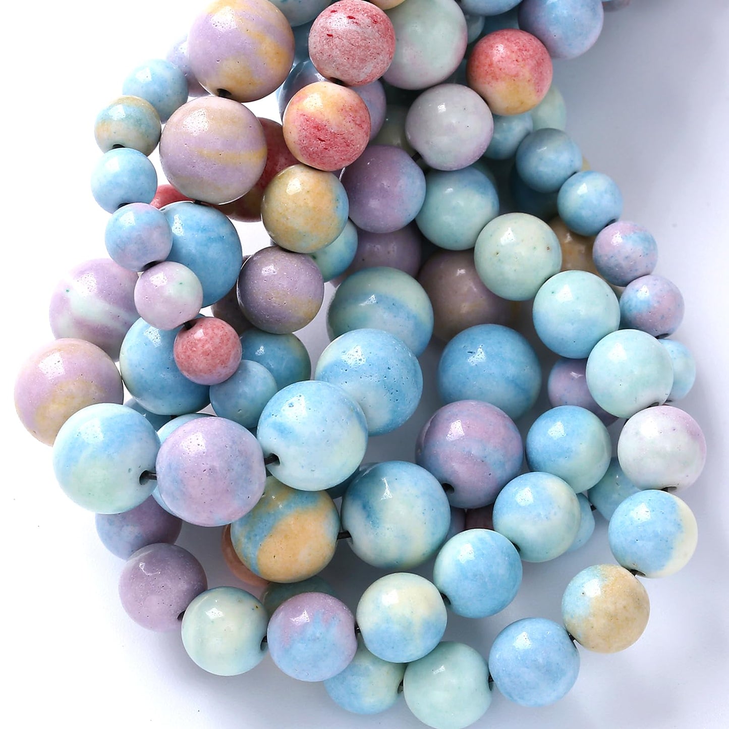 10mm 36pcs Natural Alxa Rainbow Stone Beads for Jewelry Making Energy Healing Power Stone Beads DIY Bracelet Necklace Accessories 15"