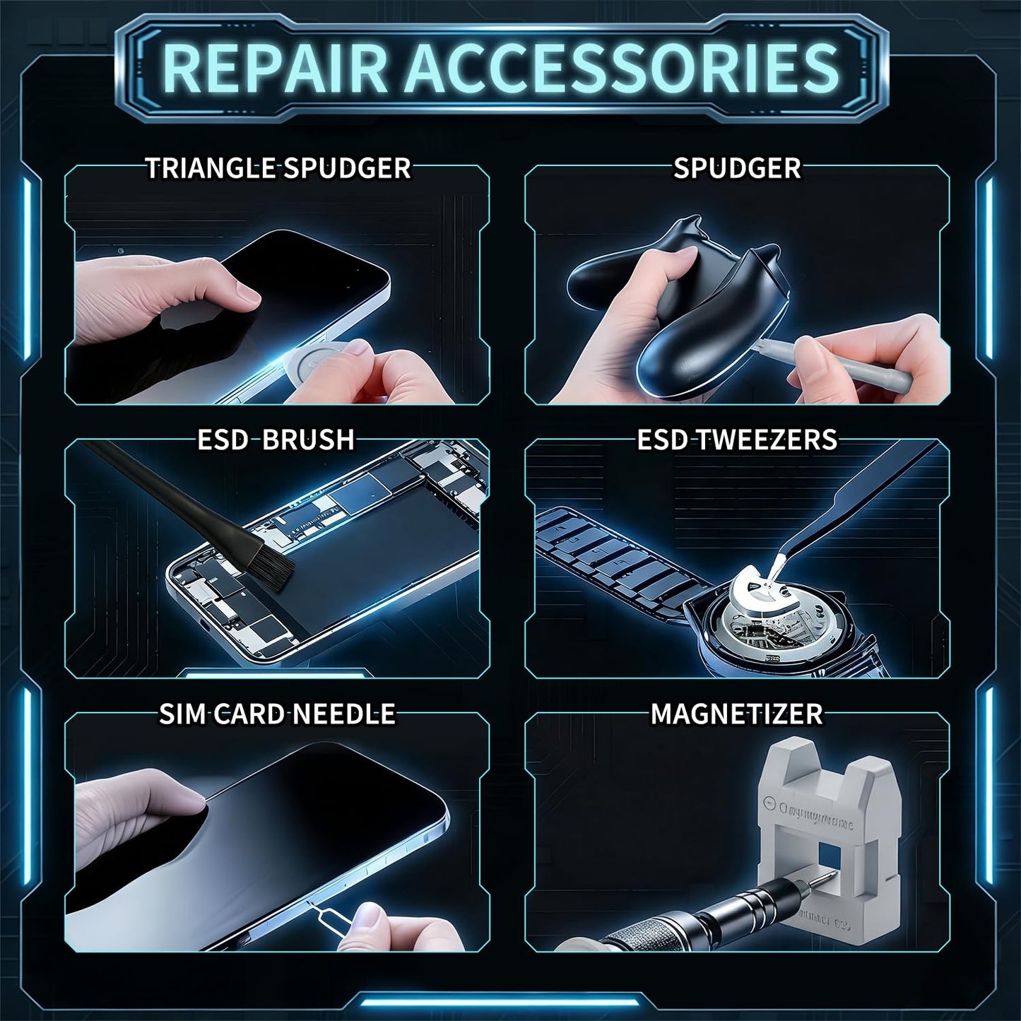 SHOWPIN 122 in 1 Precision Computer Screwdriver Kit, Laptop Screwdriver Sets with 101 Magnetic Drill Bits, Computer Accessories, Electronics Tool Kit Compatible for Tablet, PC, iPhone, PS4 Repair