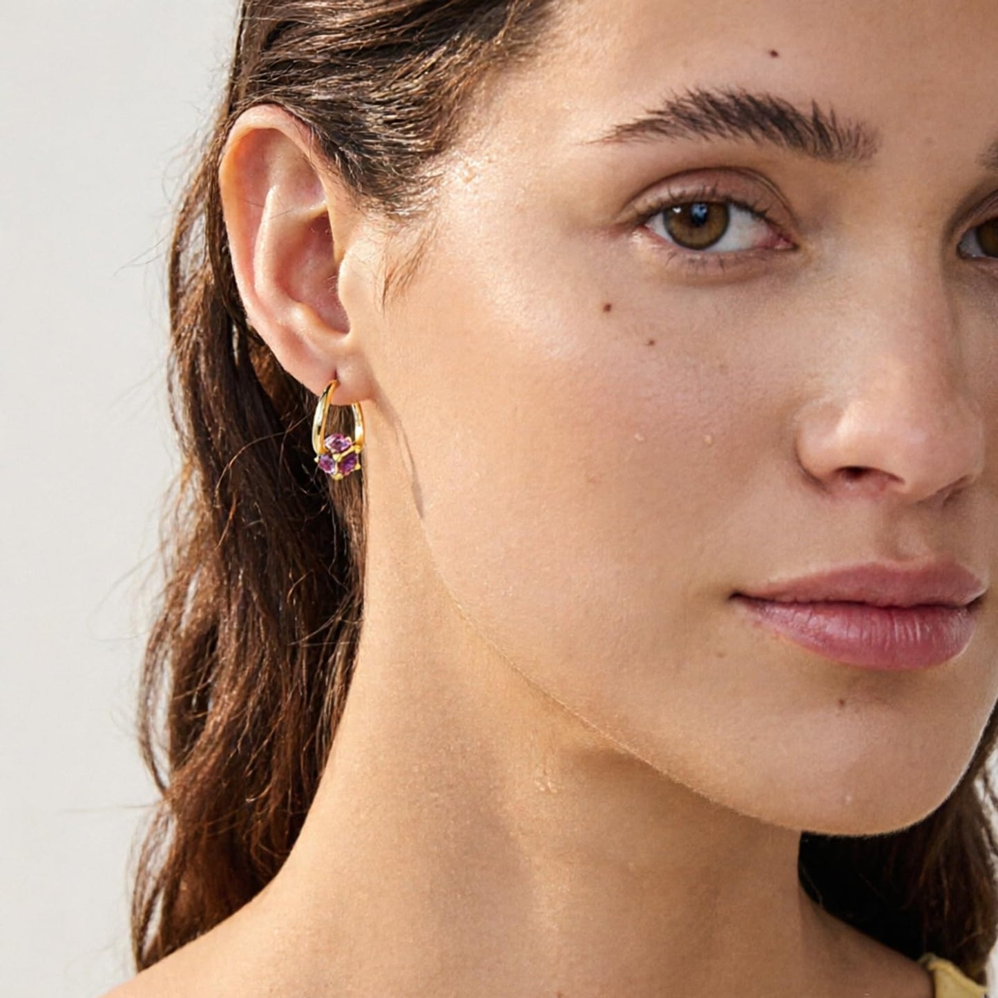 Lymphatic Earrings for Women Negative Lon Lymph Detox Earrings Lymphvity Germanium Earring Drainage Slimming Jewelry Gift (Purple1)