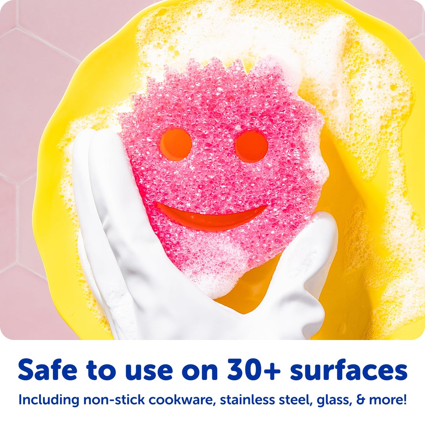 Scrub Daddy Color Sponges - Scratch-Free Multipurpose Dish Sponges for Kitchen, Bathroom & Household Cleaning - Made with BPA-Free Polymer Foam (3 Count)