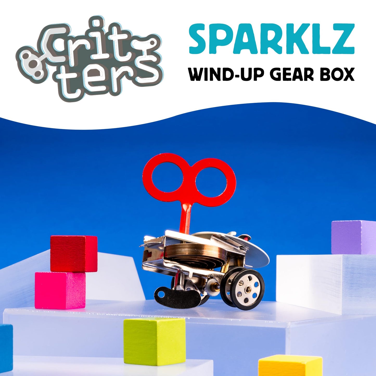 Kikkerland Sparklz Wind Up Gear Box