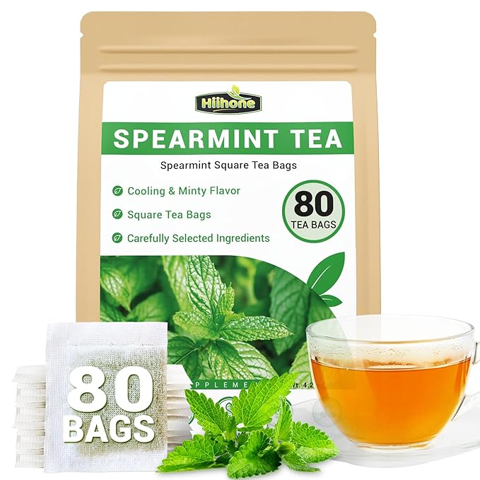 Spearmint Leaf Herbal Tea - Caffeine Free, 80 Teabags