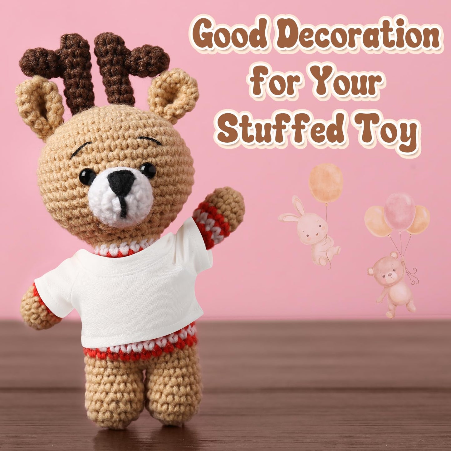 Litherr S Stuffed Animal Clothes Tshirt Fit 6 Inch Plush Animal Tiny Blank 17cm Stuffed Doll Shirt Accessory Make Your Unique Stuffed Doll Outfit