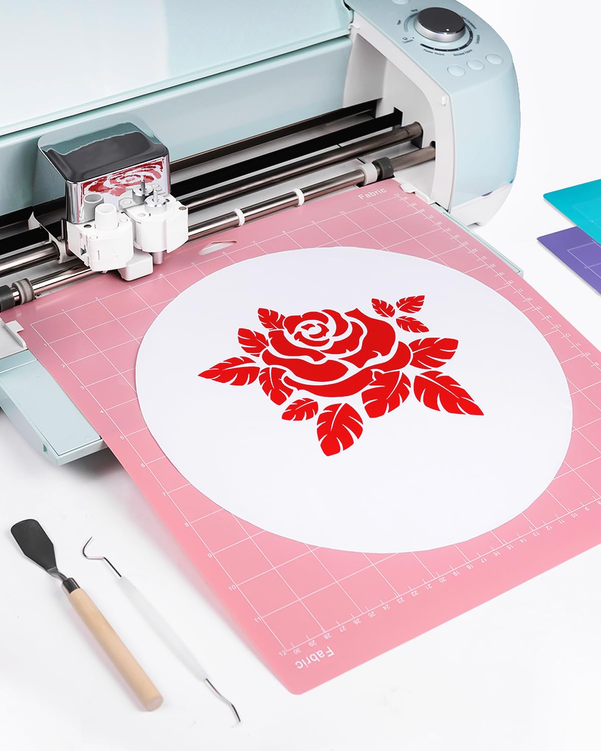 Gwybkq Cutting Mat 12 Pack 12x12, Compatible With Cricut Maker 4/Explore Air & Silhouette Sticky Pad Replacement Accessories, for Crafts Supplies (Standard/Light/Strong/Frabic)