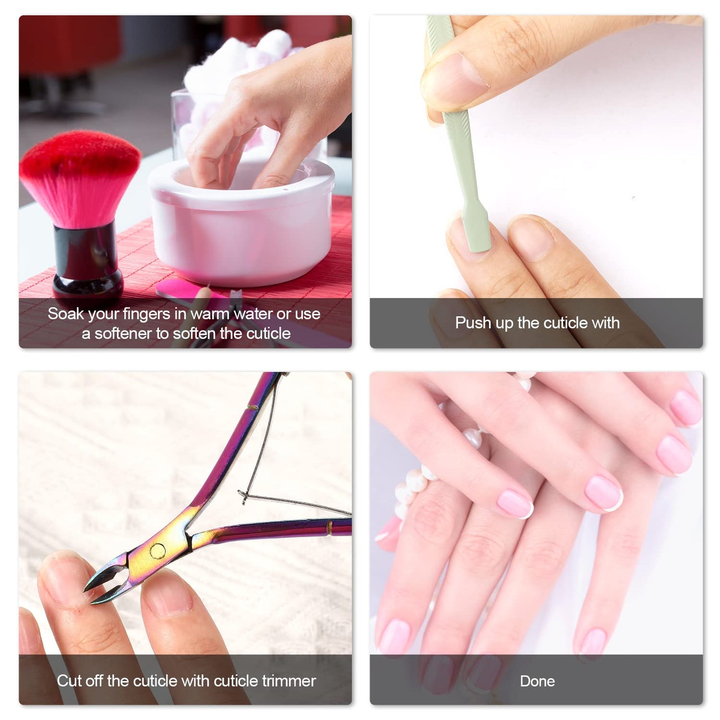 8 Pieces Cuticle Trimmer Stainless Steel Cuticle Nippers Pointed Blade Dead Skin Cutter Clipper Remover Scissors Manicure Tools for Fingernails and Toenails(Vivid Color)