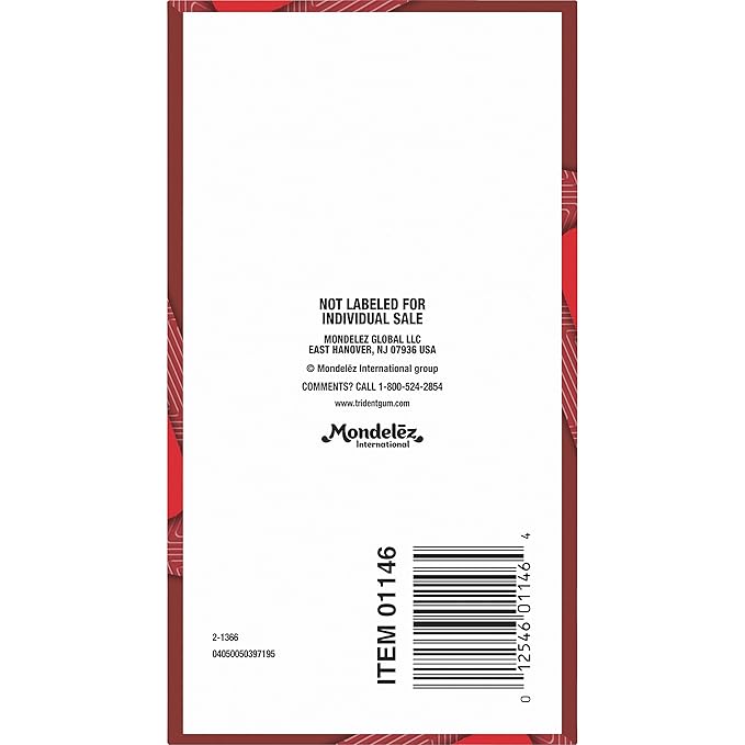 Trident Cinnamon Sugar-Free Chewing Gum, 12 Packs of 14 Pieces (168 Total Pieces)