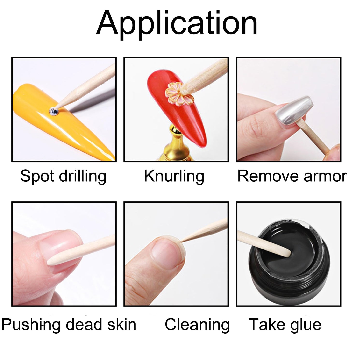 DONGYUNAI 20 Sets Disposable Manicure Kit, Portable Basics 5 Pieces Nail Kit, Mini Buffer Block Nail File, Handle Grip Brush, Wood Stick Press On Nail Tool Kit for Acrylic and Natural Nails