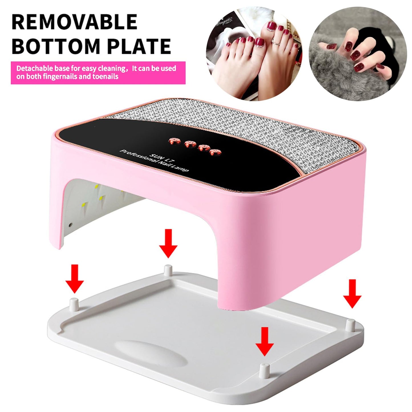 JYDFYP 268W UV LED Nail Lamp, Gel for Nail Polish UV Dryer with 4 Timers 45Pcs Lamp Beads and Automatic Sensor Professional Fast Curing Art Tools
