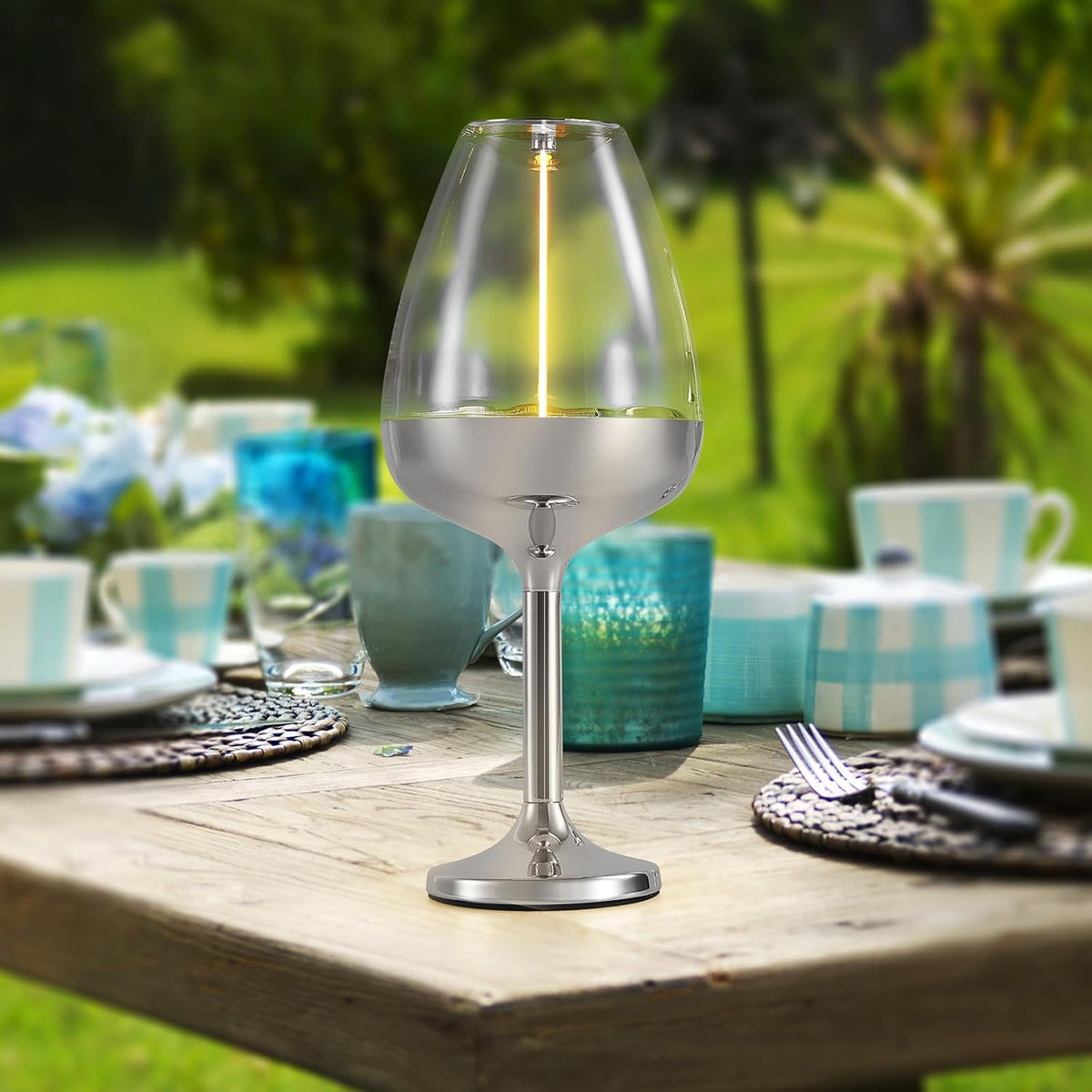 Romantic Cordless Table Lamp Adjustable - Table Lights 3 Modes (Light, Dark, Breathing), Touch Lamp, Battery Operated-IP65 Waterproof for Outdoor Patio/Restaurants/Home/Dinner