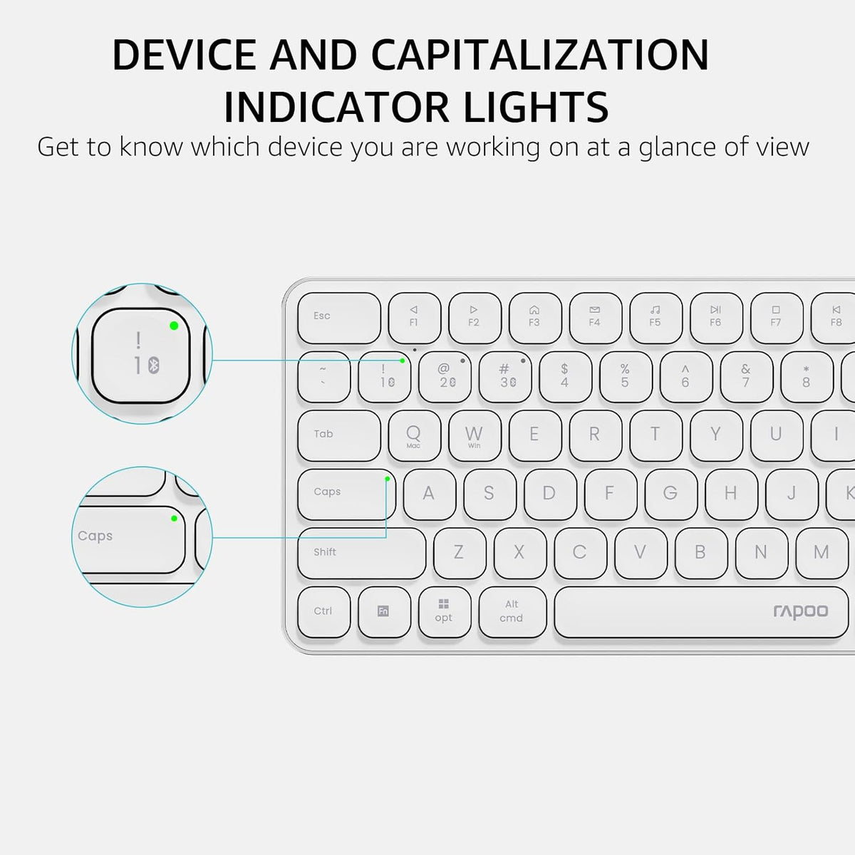 Rapoo 9360M Wireless Keyboard and Mouse Combo, Blade-Series E9310M 99-Key Ultra-Thin Keyboard and M300G Silent Mouse, Support 4 Devices, Quiet, Compact, Battery Powered, for Windows/Mac/Linux/Chrome