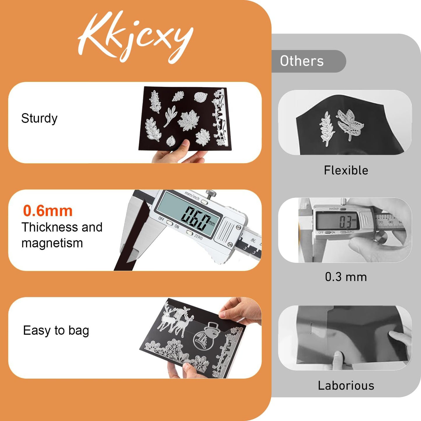 KKJCXY 80 Pcs Magnetic Sheets for Dies Storage Stamp and Die Storage Pockets Die Cut Storage for Card Making,40 Pcs Magnetic Sheets+40 Pcs Bags