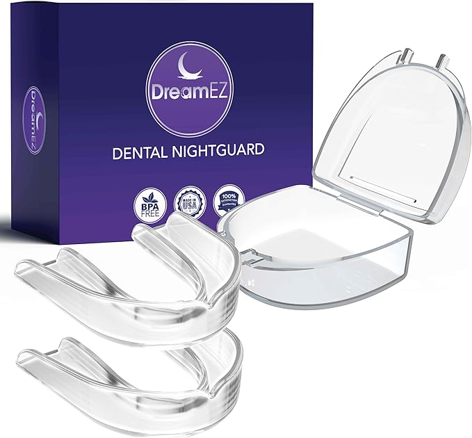 Anti Grinding Mouth Guard for Clenching Teeth at Night, Professional Dental Night Guard for Grinding and Bruxing, Made in The USA (2-Pack)