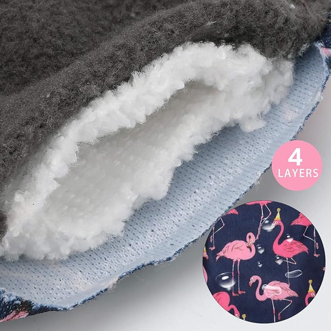 Reusable Menstrual Pads (7 in 1, 10in*7in), PHOGARY Bamboo Cloth Pad for Heavy Flow with Wet Bag, Large Sanitary Pads Set with Wings for Women, Washable Overnight Cloth Panty Liners Period Pad