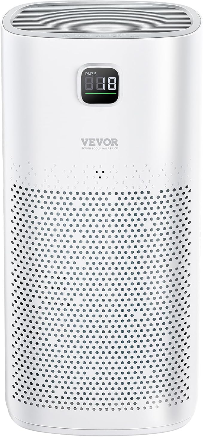 VEVOR Air Purifier, H13 HEPA Layer, 2018 ft²/h Smart Air Purifier with Speed Control & Child Lock Guard, Efficient Air Cleaner with Convenient Touch Panel & 23 dB Sleep Mode, Fit for Home & Office