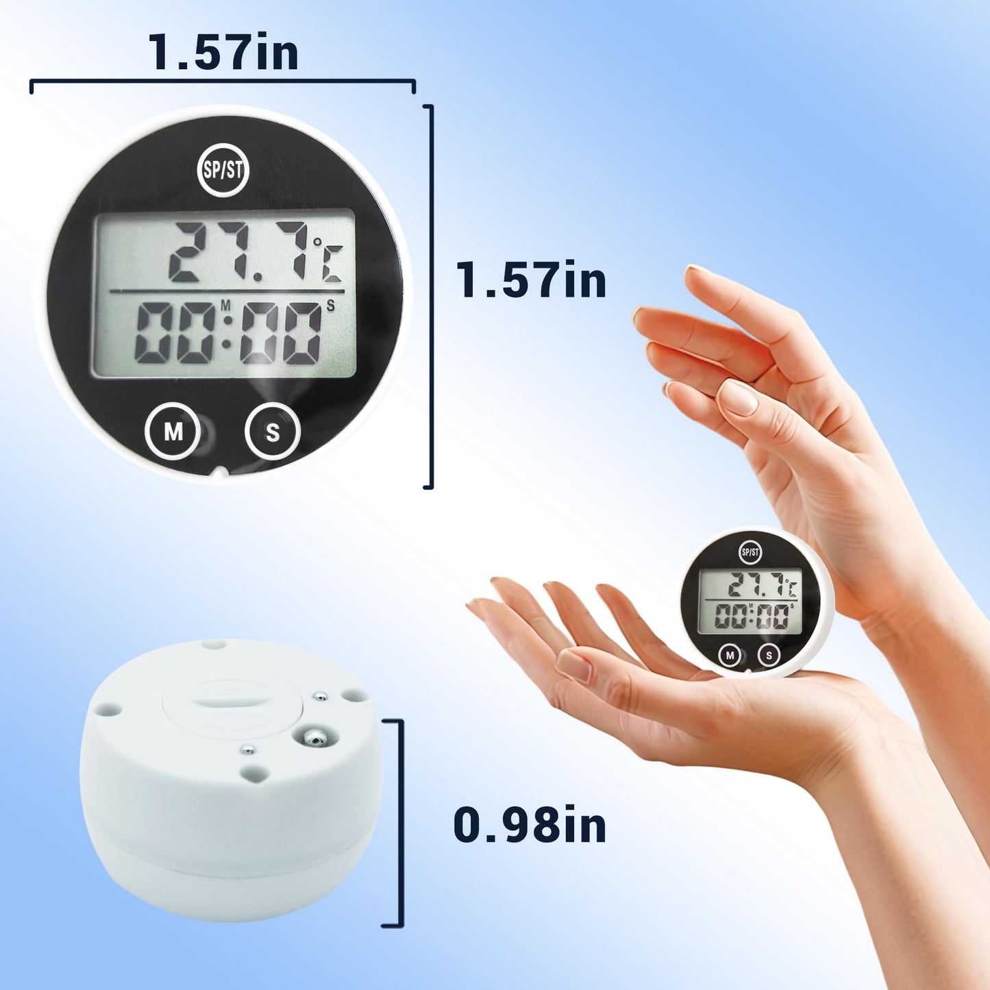 Ice Bath Thermometer, Cold Plunge Floating Thermometer with Timer, Waterproof Floating HD Display Timer, for Ice Baths, Hot Baths