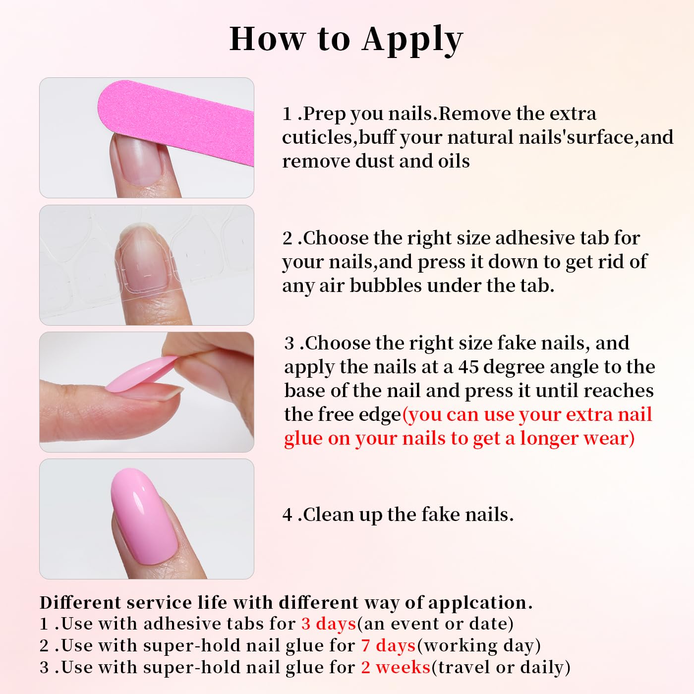 Goolich Medium Almond Ocean Theme Press On Nails,3D Bead Mermaid Nails Press ons Set with Adhesive Tabs, 24 Pcs 12 Size Reusable Full Cover Glue on Nails for Women