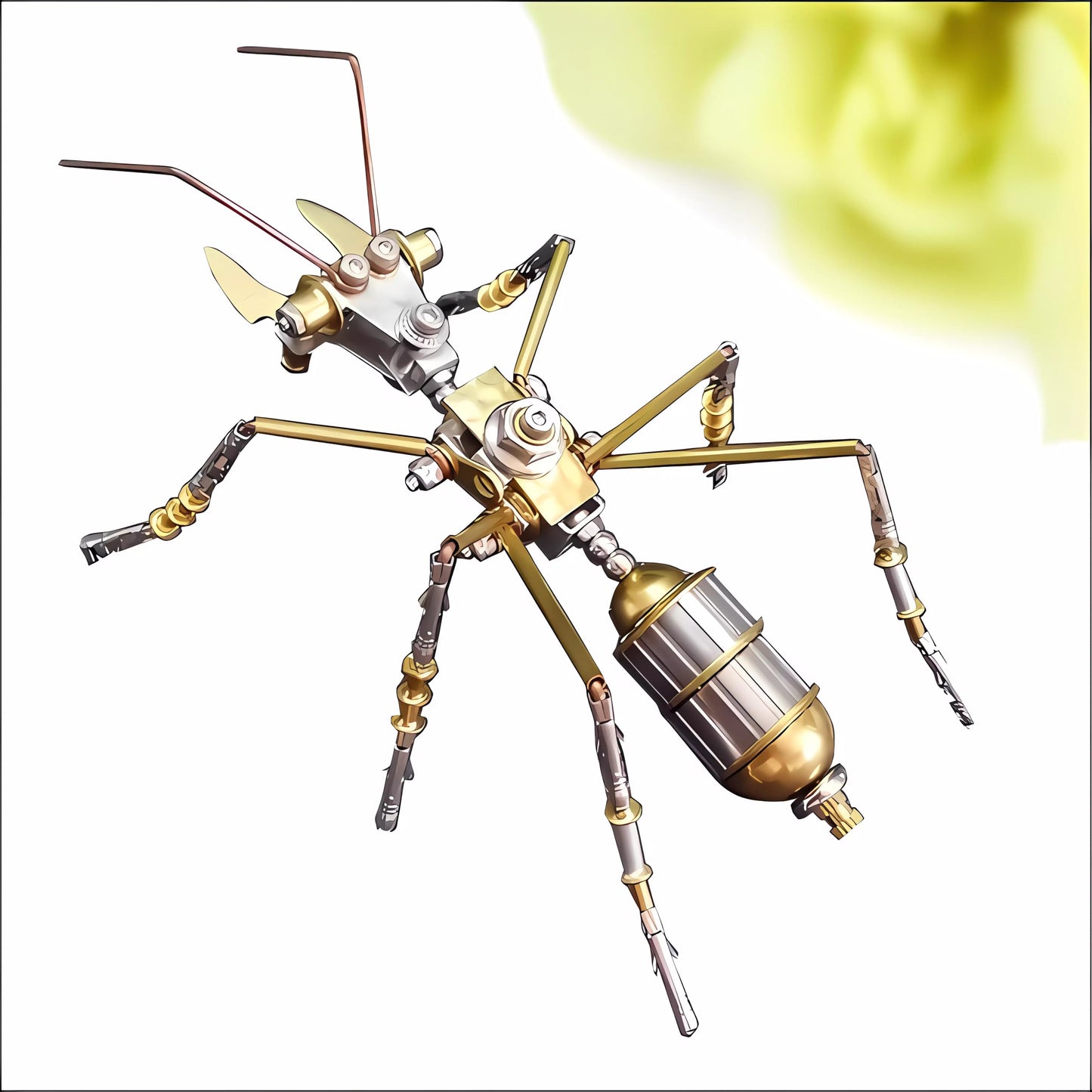 3D Steampunk Mechanical Insect Puzzle Kit - DIY Metal Assembly Model for Adults, Unique Retro Brass Sculpture Craft for Home Office Decoration (Ant B)
