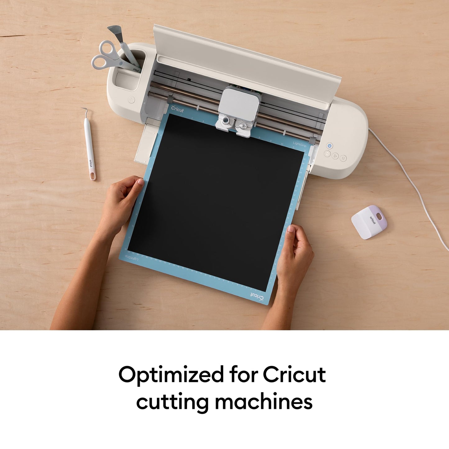 Cricut LightGrip Cutting Mats 12in x 12in, Reusable Cutting Mats for Crafts with Protective Film, Use with Printer Paper, Vellum, Light Cardstock & More for Explore & Maker (3 Count)