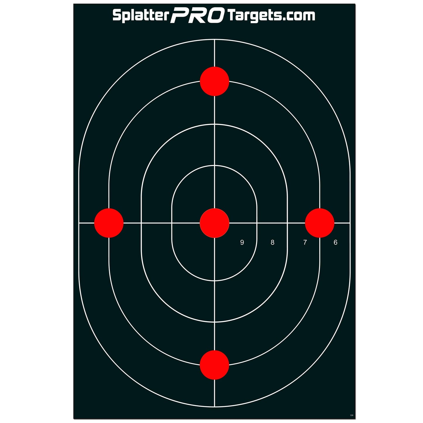 12x18 Splatter Targets. Shots Burst Bright White Upon Impact. Instantly See Your Shots. Ultimate Contrast with White on Black. (25)