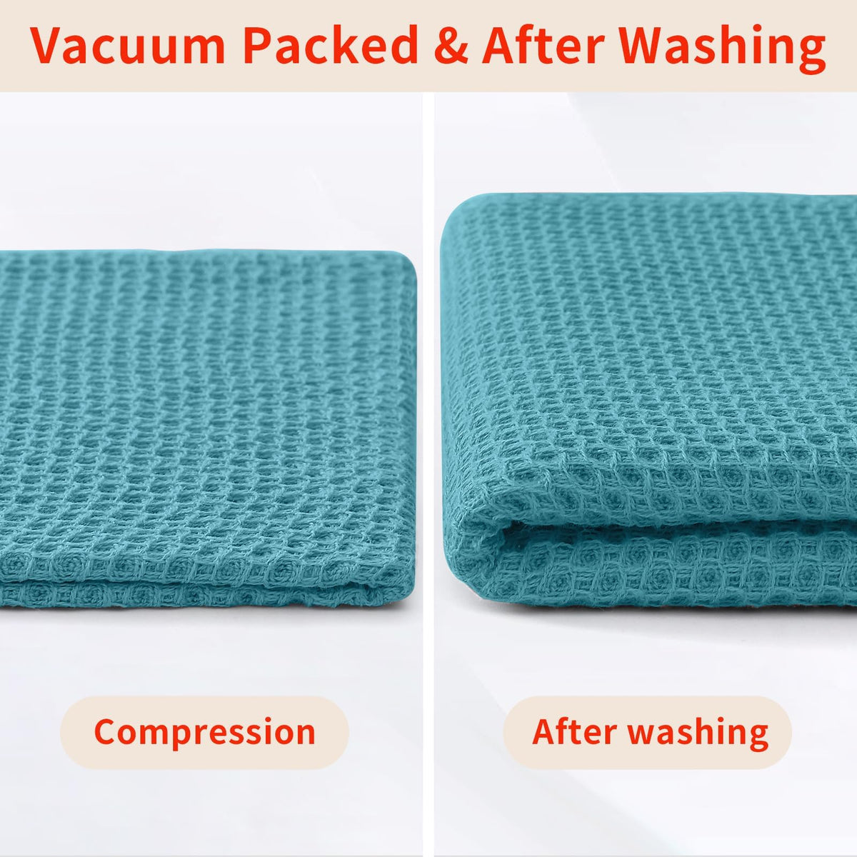 100% Cotton Waffle Weave Kitchen Dish Towels 18 (18 Count)